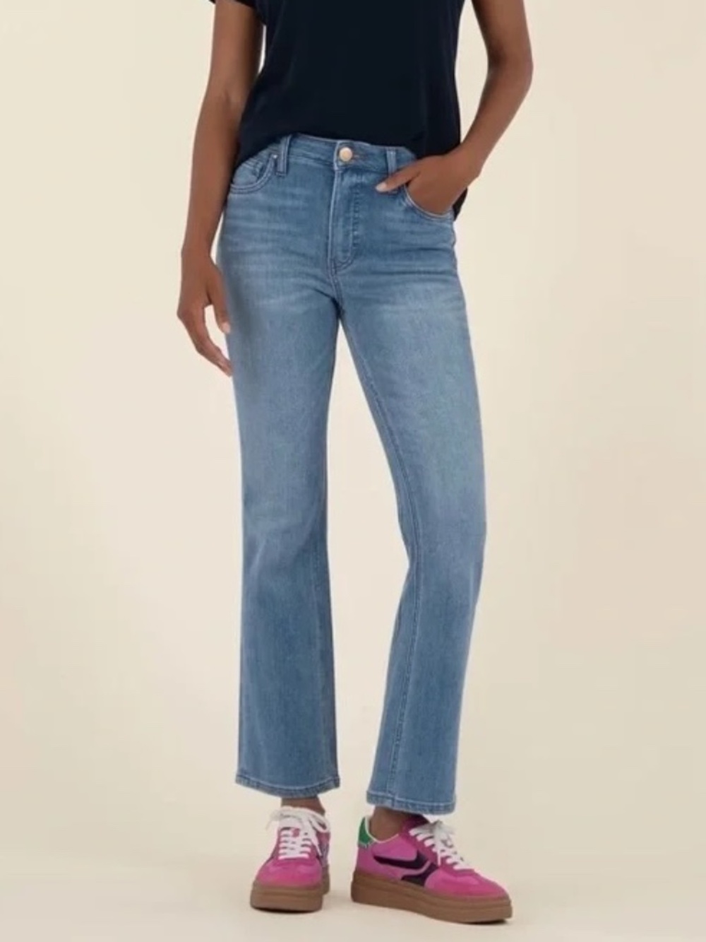 NWT KUT from the Kloth "Kelsey" High-Rise Ankle Flare Jeans Size 12